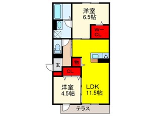 ボースウィングス竹渕東の物件間取画像